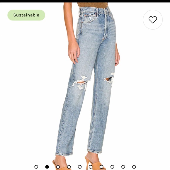 Aritzia Agolde 90’s Pinch Waist High Rise Straight Jeans in Rule Size 23 - Picture 7 of 12